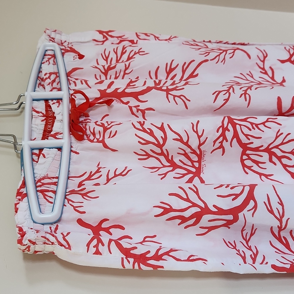 Victorias Secret White Coral Print Pajama Pants. Size S - Picture 2 of 8